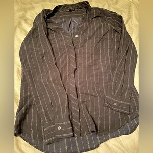 Banana Republic Navy Striped Shirt